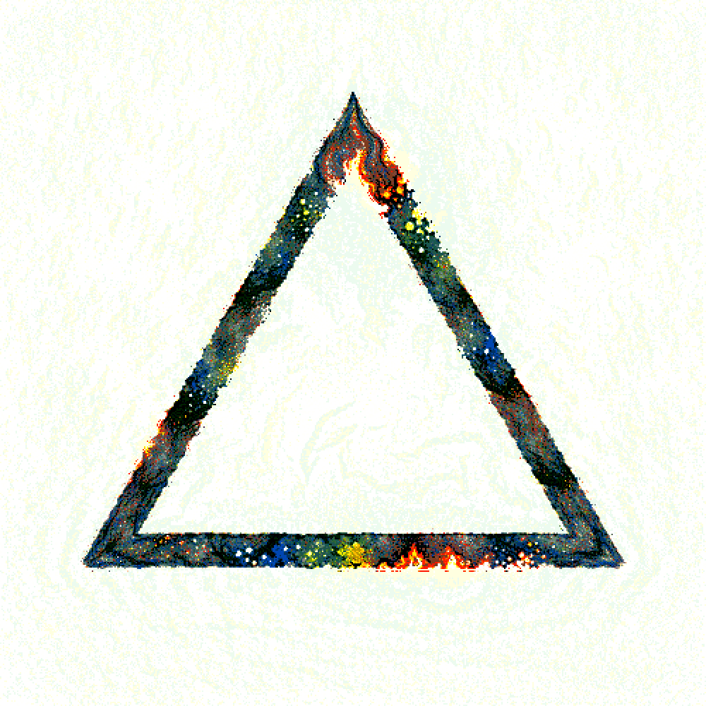 WATERCOLOR BURNING FIRE RUNE