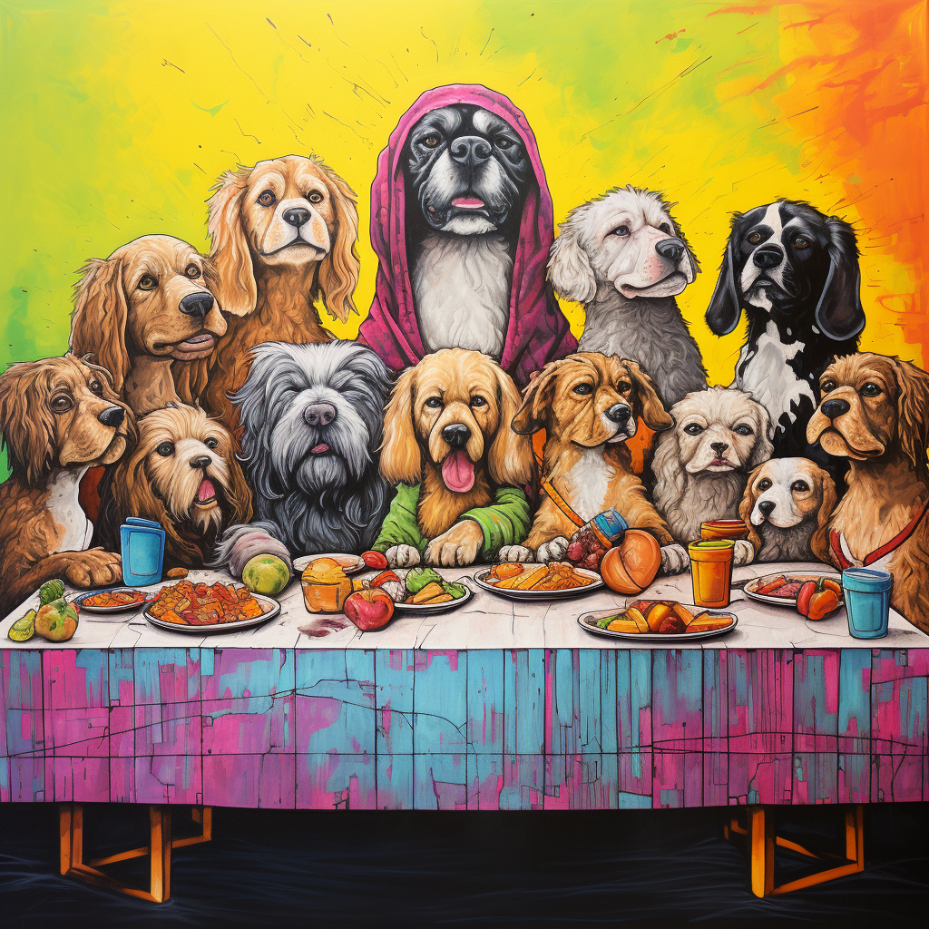 Rare Doggo Rug Masterpiece #1: The Last Supper