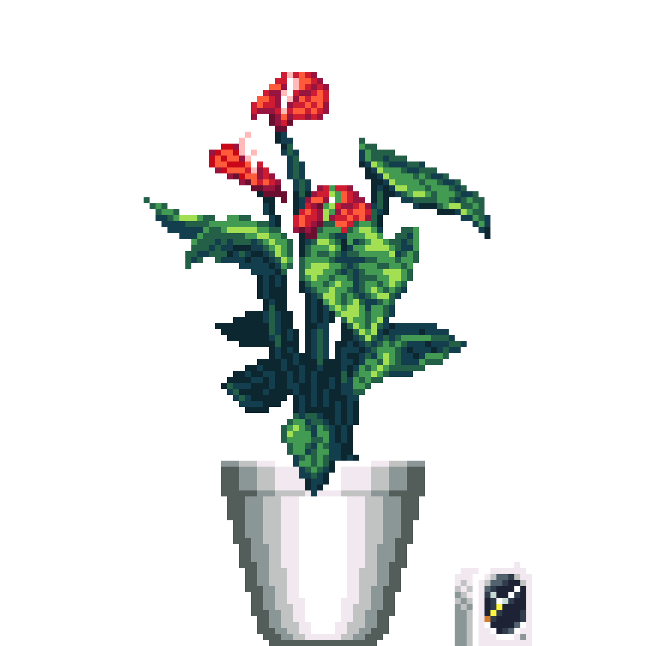 Red Anthurium in Cone pot with Alarm Clock