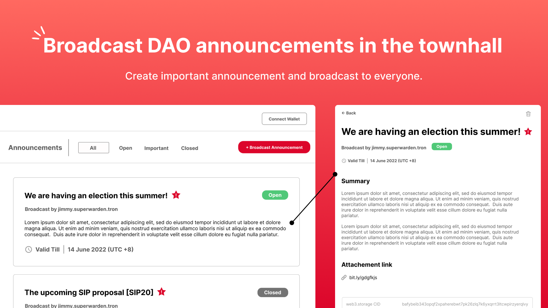 image of announcement broadcasting