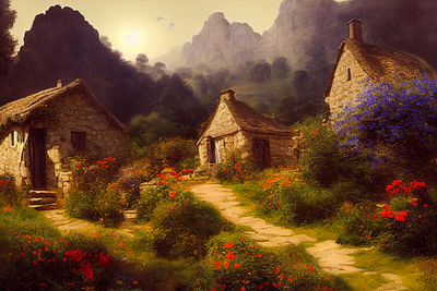 The Village On The Edge Of The Sunset