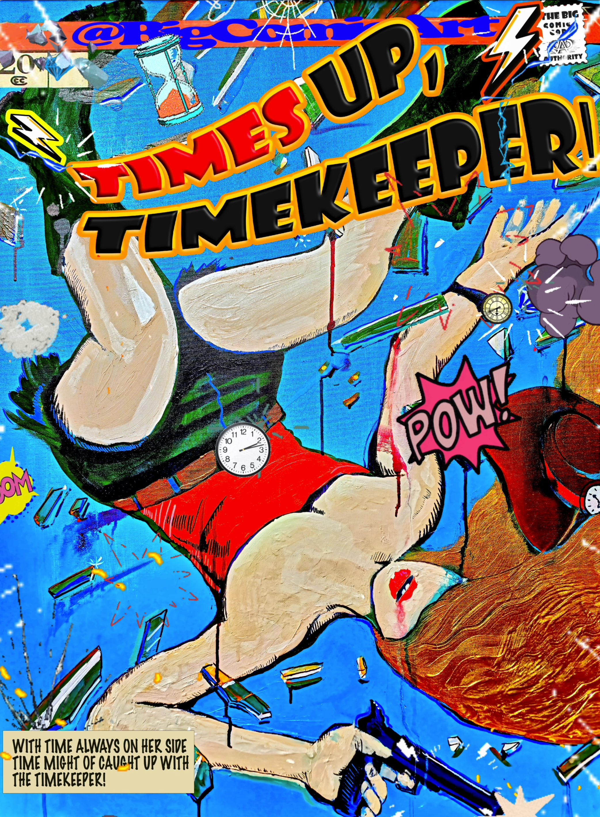 TIME'S UP ⏱️ - Original Digital Art by Big Comic