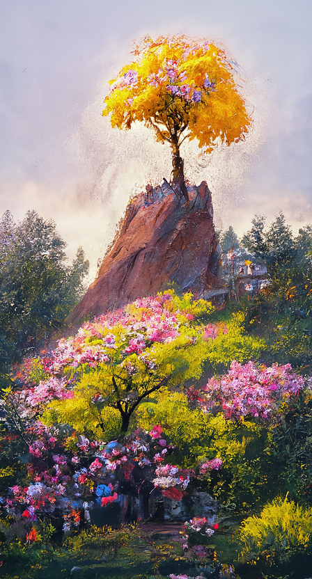 The tree on the hill