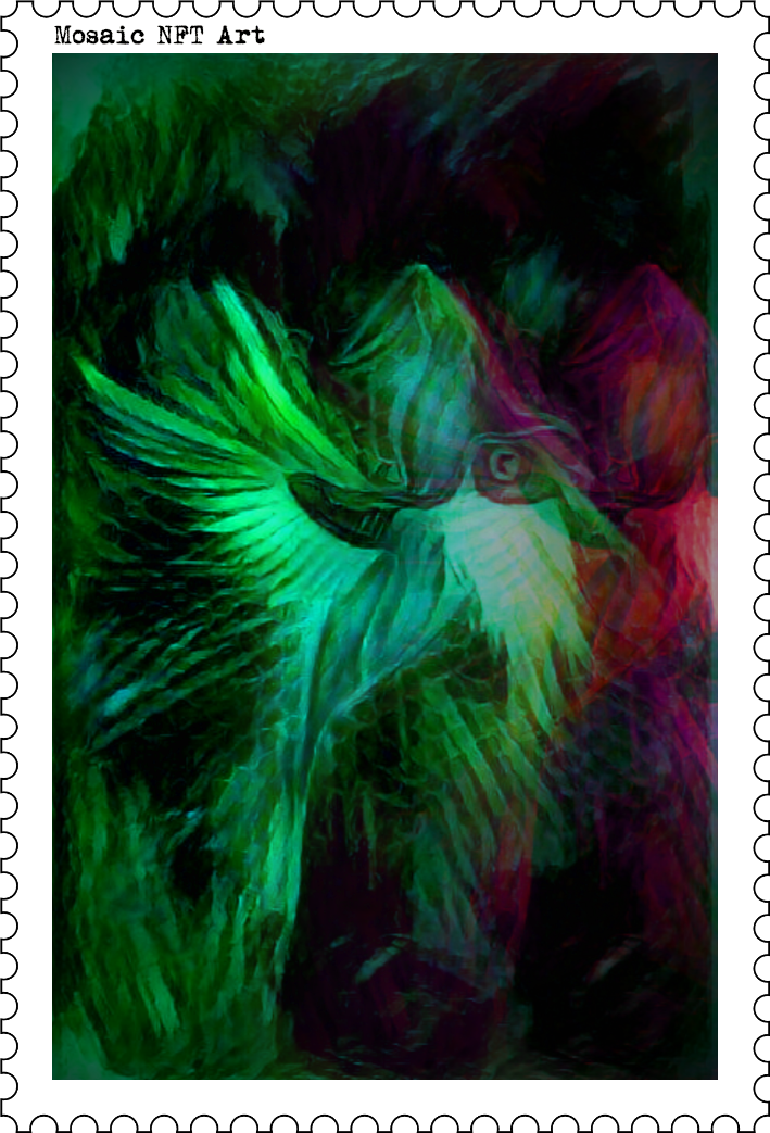 Blue Wizard Hummingbird Glitched