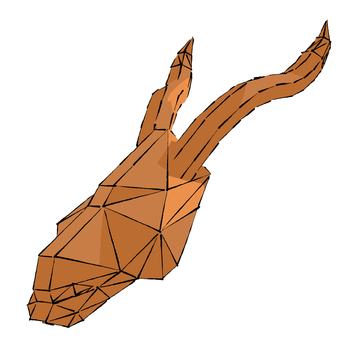 Copper Dragon Skull Sticker - Promo