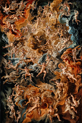 Ethereal Dance of Human Struggle