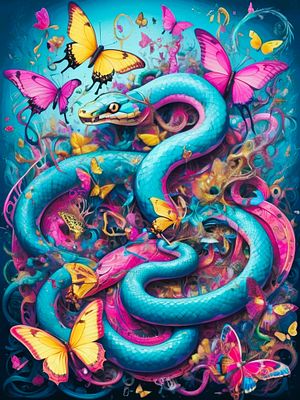 The blue snake