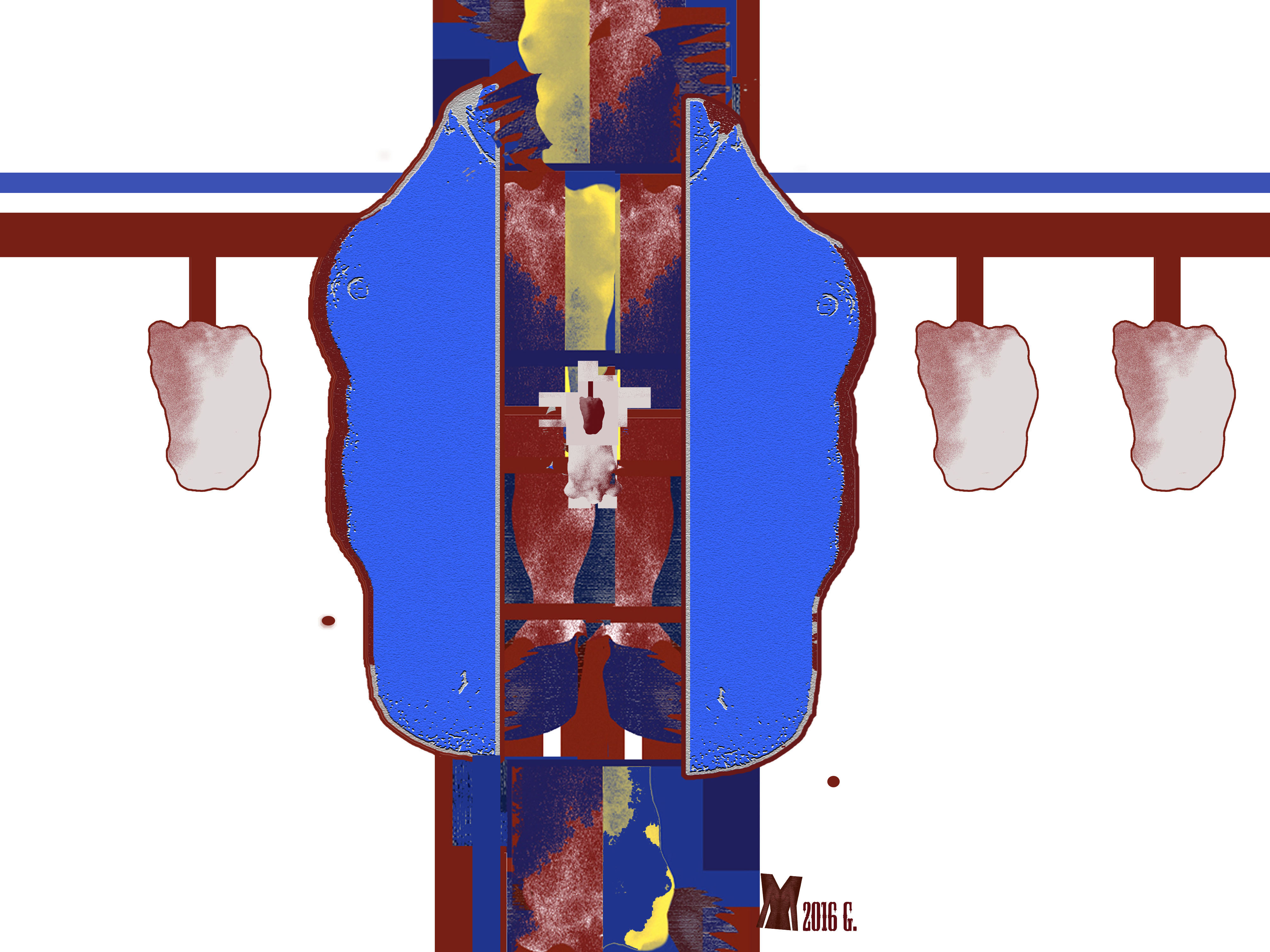 Female Body Work V Blue – 2016