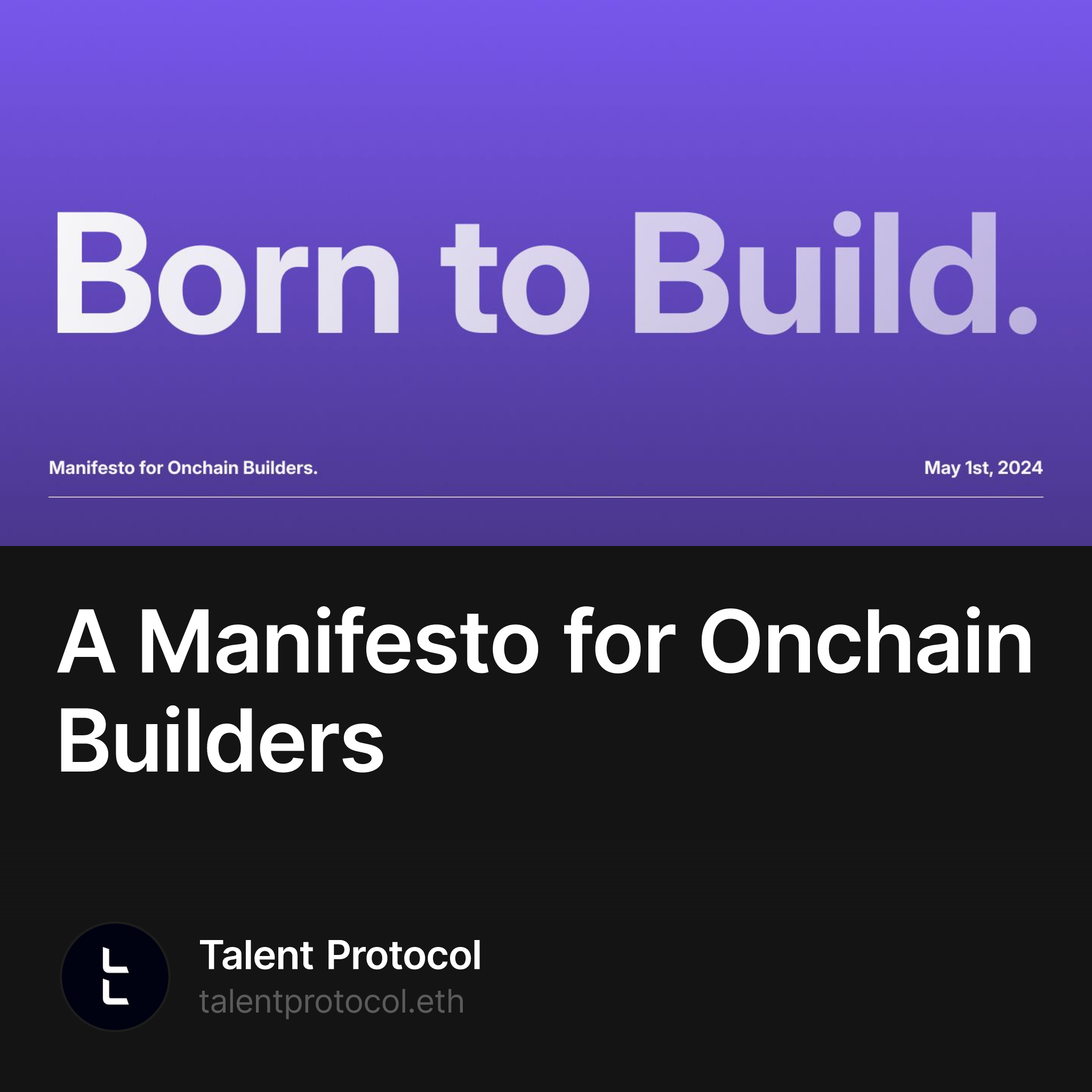 A Manifesto for Onchain Builders 1591