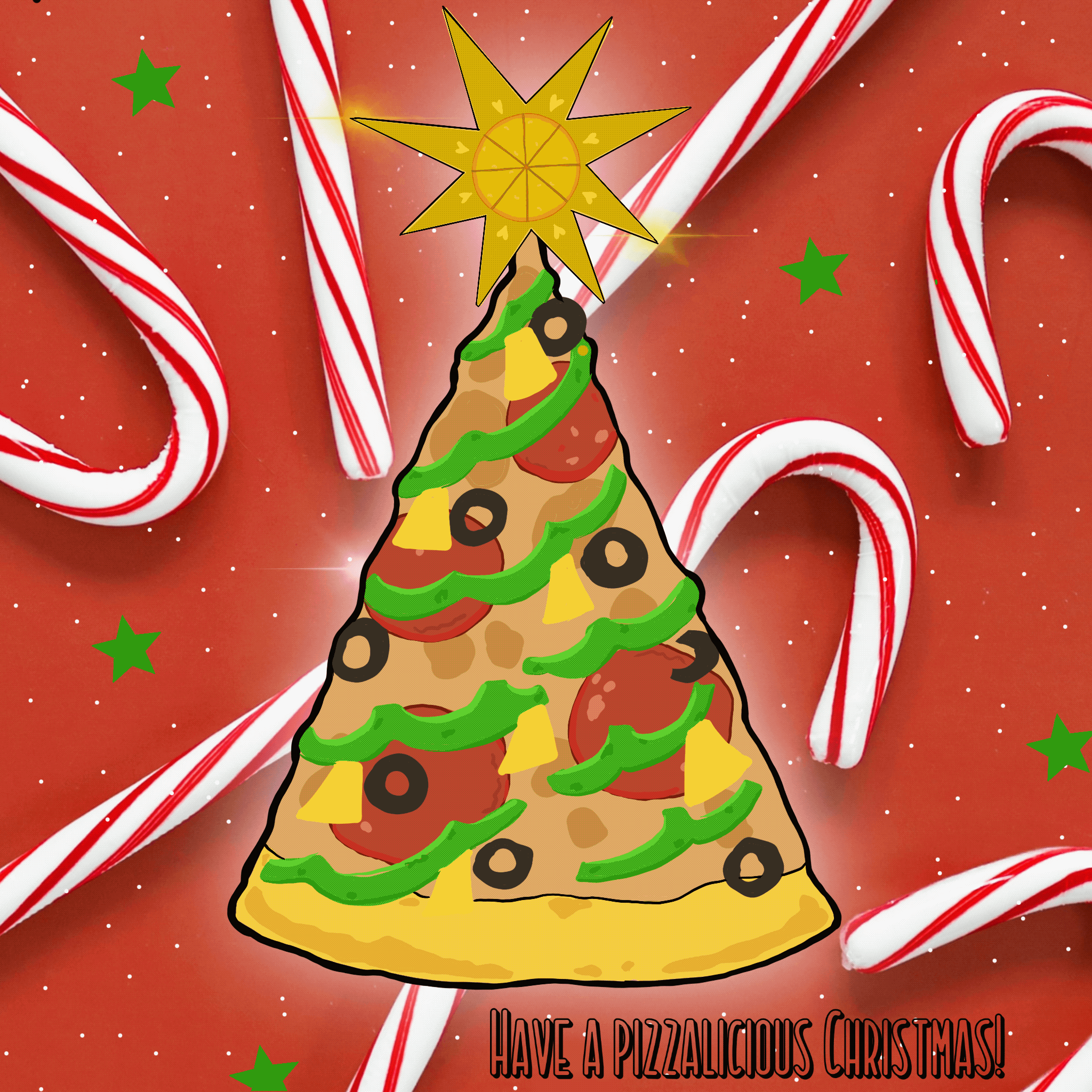 Christmas Pizza slice 🍕🎄