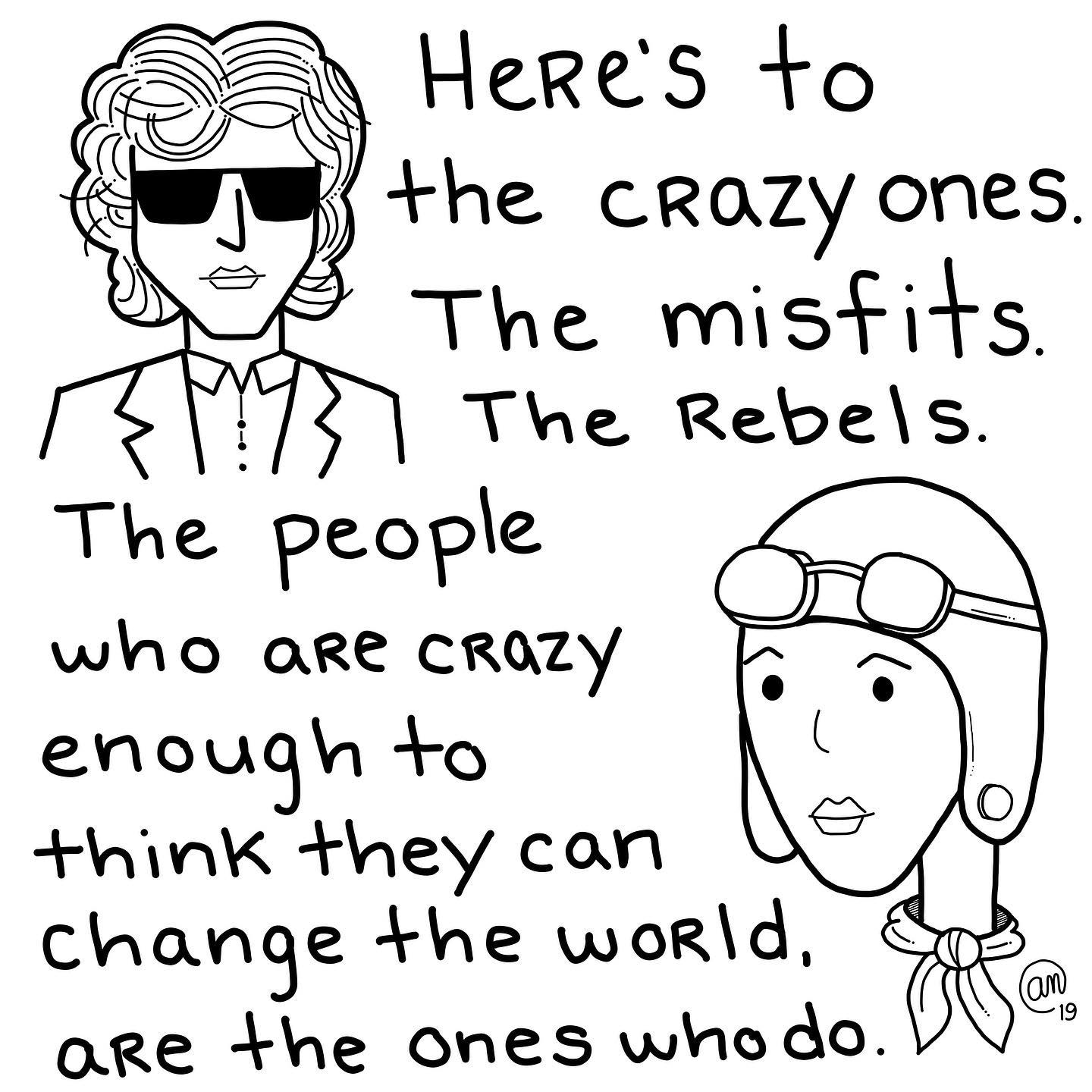 Here's to the Crazy Ones sketchnote