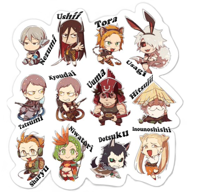 Juni Taisen All chars Sticker Combo