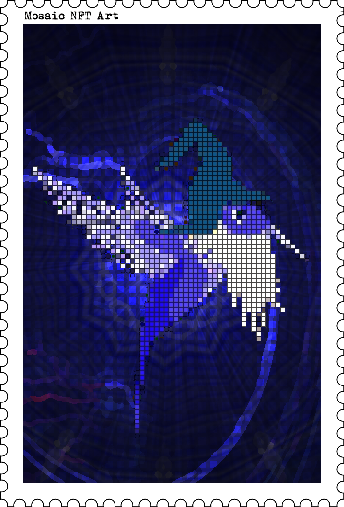 The Blue Wizard Hummingbird Blue Pixel