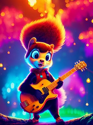 Squirrel-musician