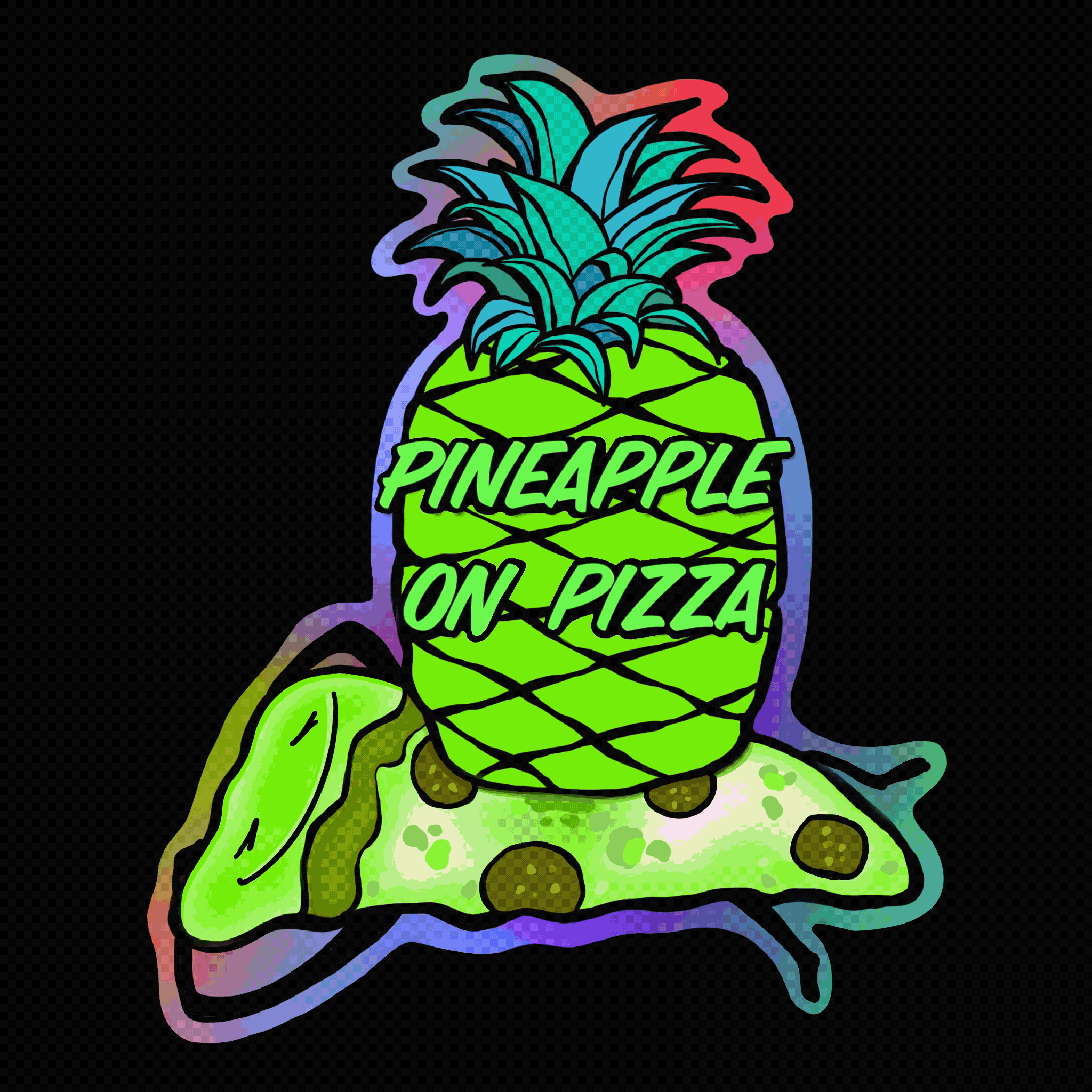 Pineapple on Pizza sticker 🍕