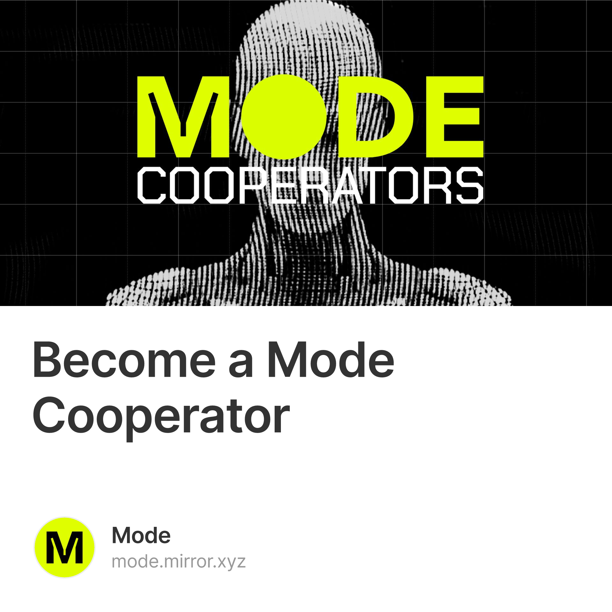 Become a Mode Cooperator - Collection | Element