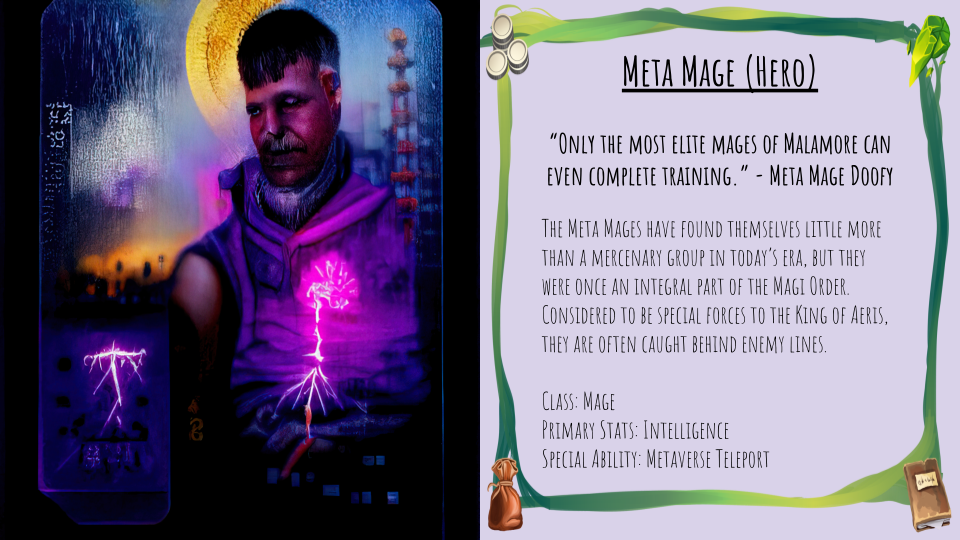 NRPG Character Sheet: Meta Mage NFT on Algorand