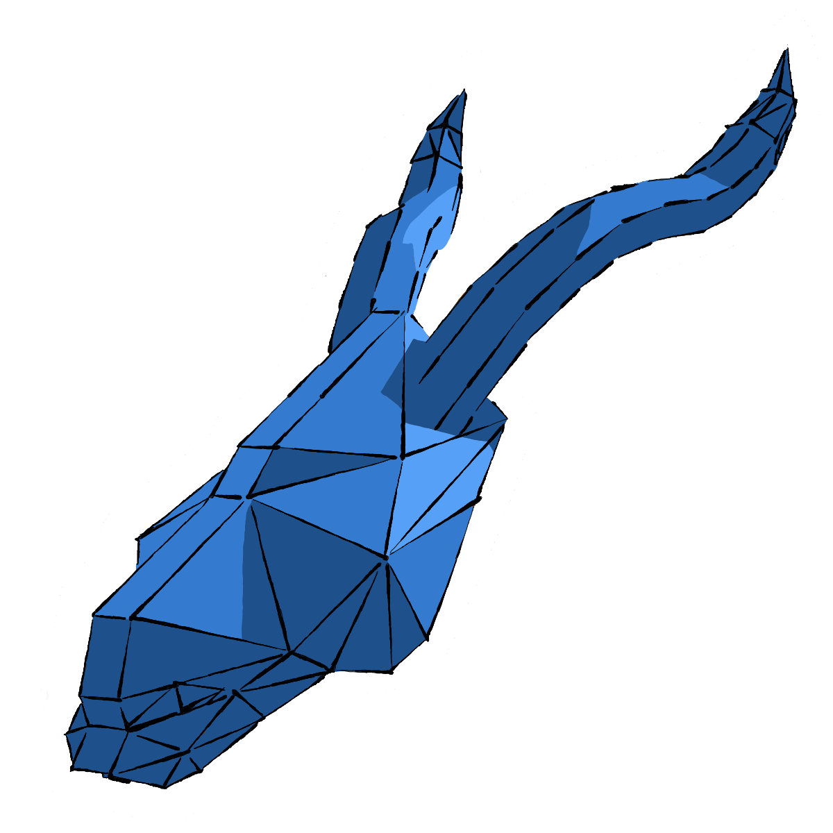 Blue Dragon Skull Sticker – Promo
