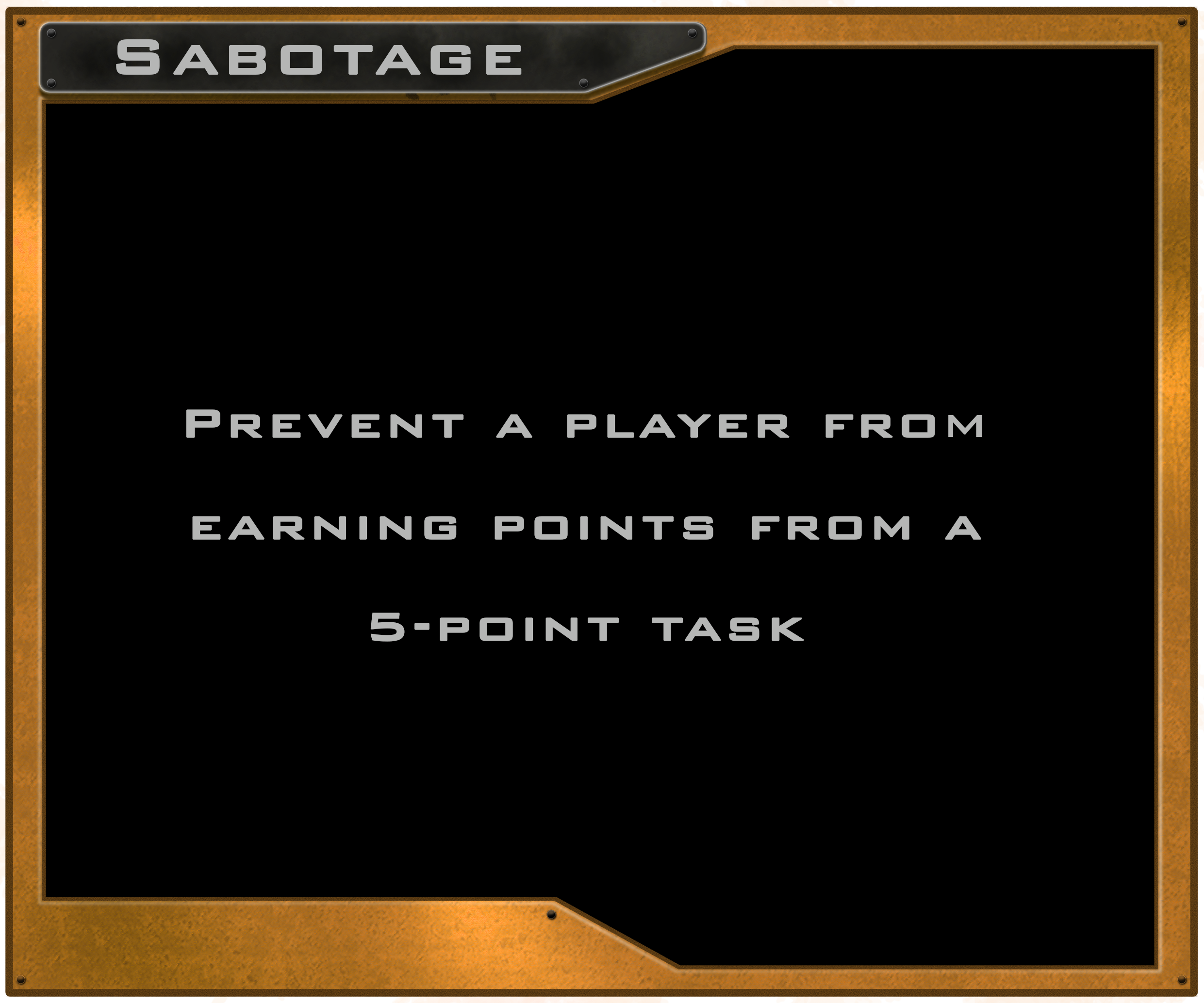 Prevent a player from earning points from a 5-point task