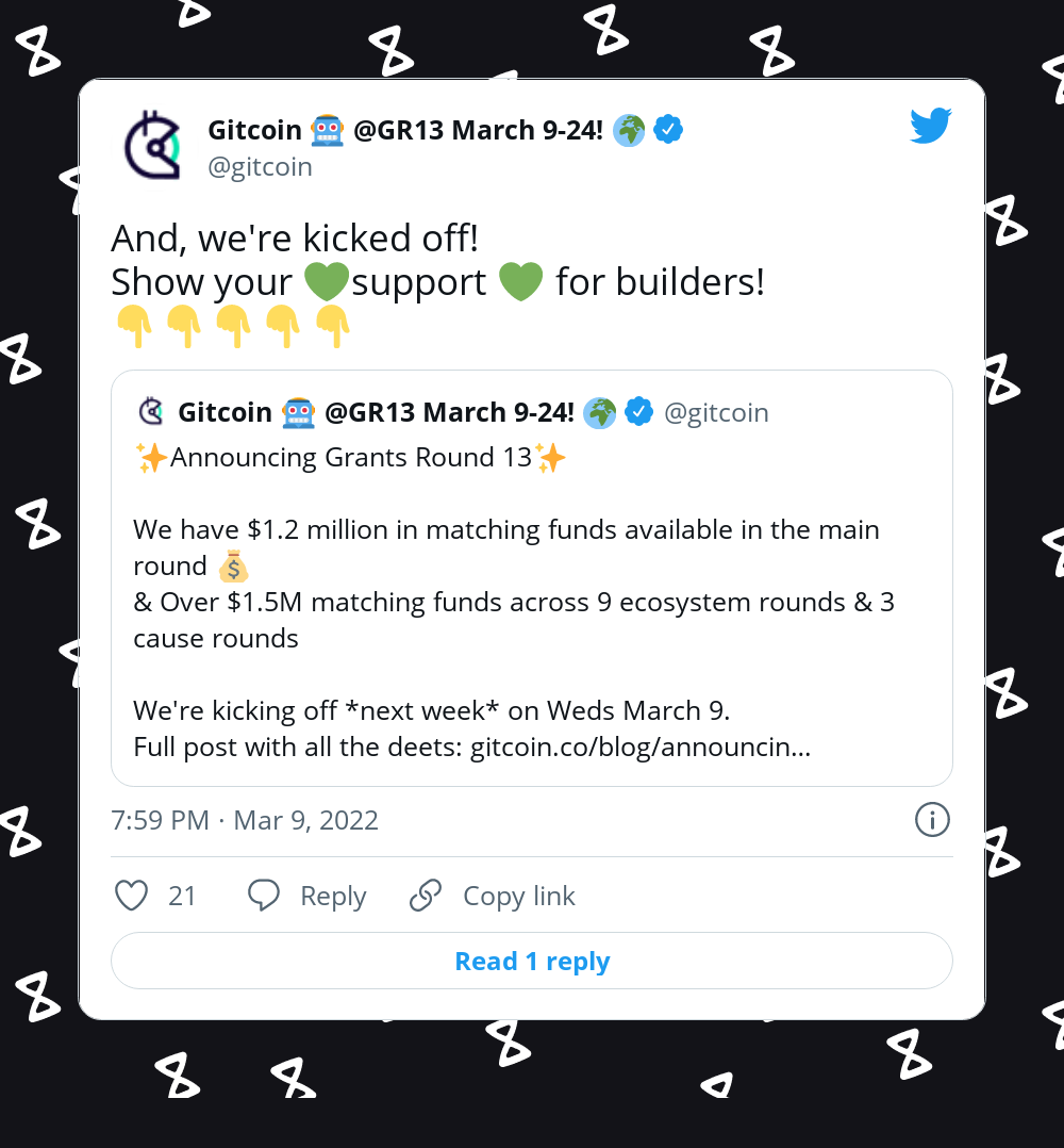 @gitcoin #1501649004983054336