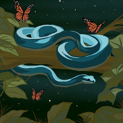 Butterfly & snake