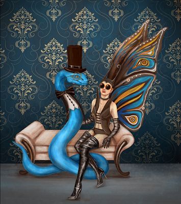 Mrs. Butterfly and Mr. Snake