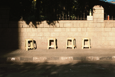 Chairs by the Food Cart
