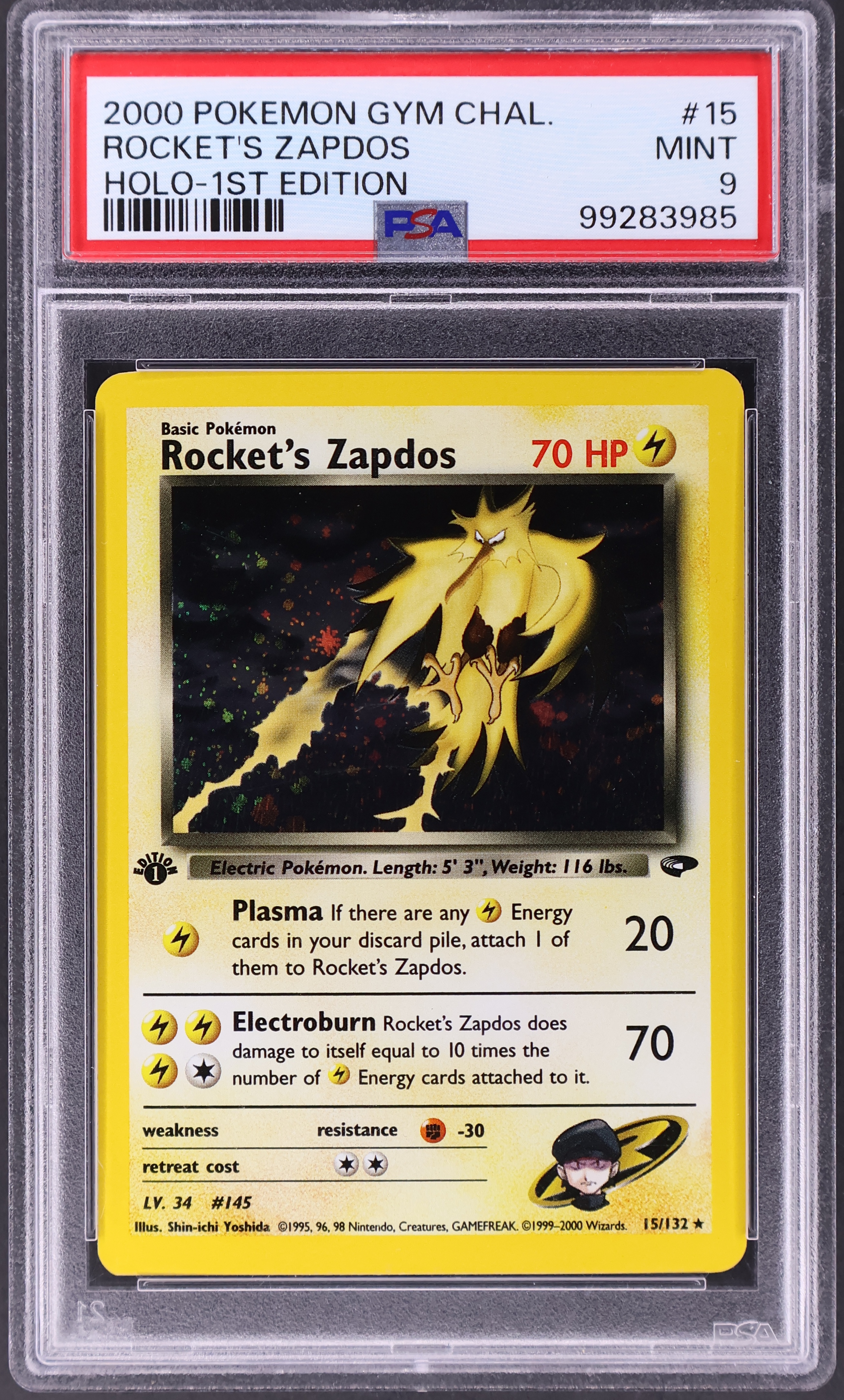 Rocket's Zapdos [Holo-1st Edition]