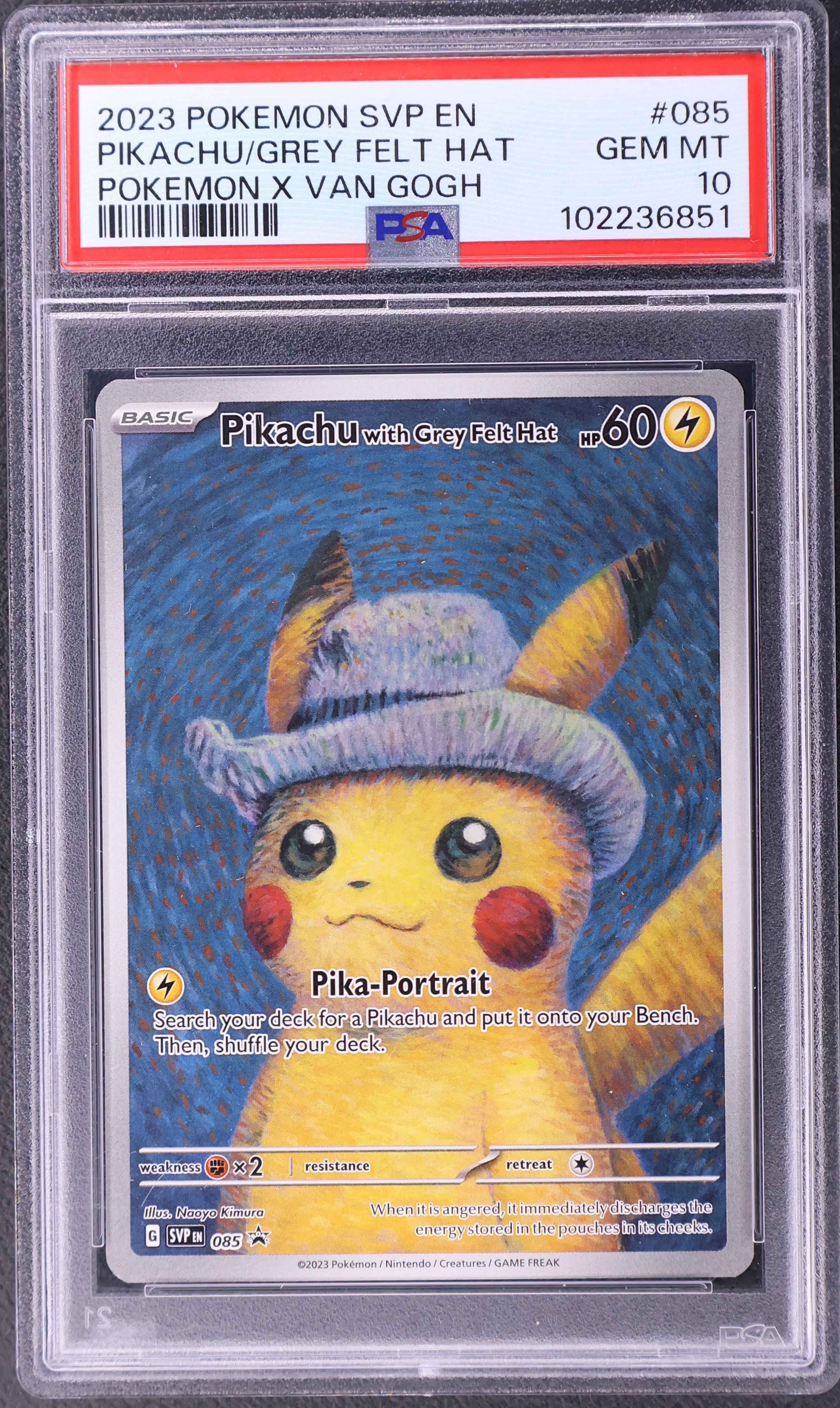 Pikachu with Grey Felt Hat [Pokemon X Van Gogh]