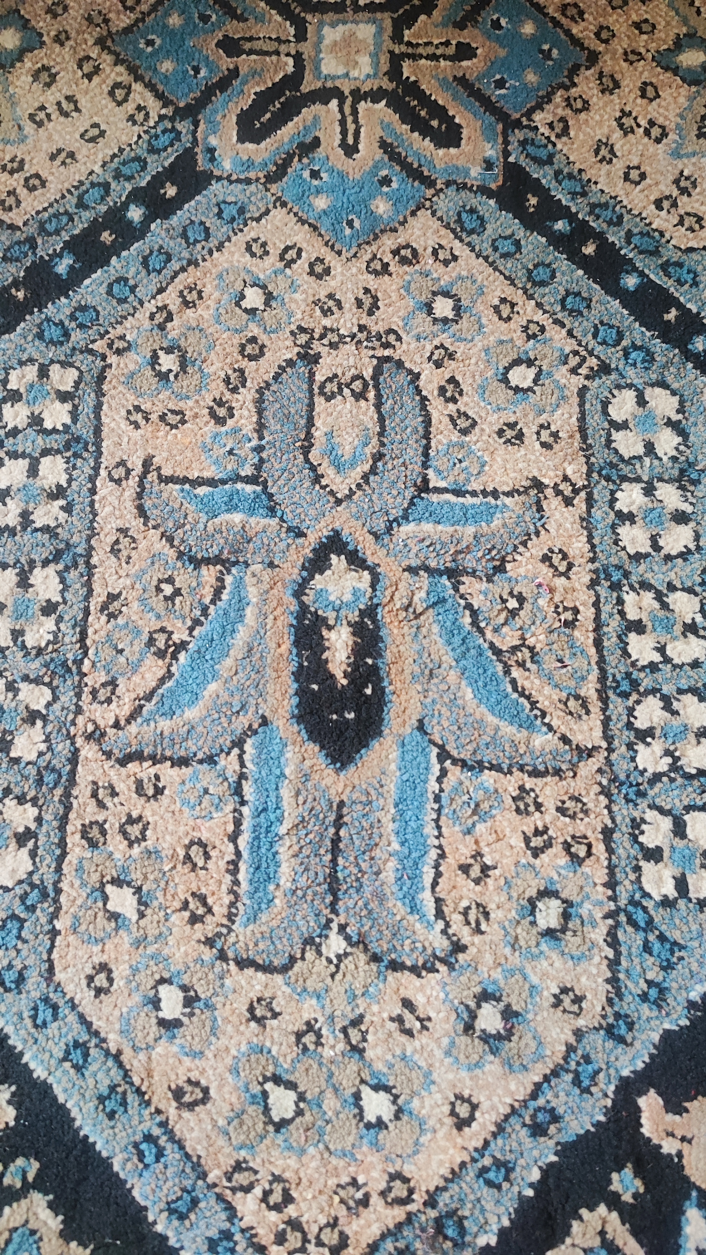 Blue Figure — Persian Carpet Detail