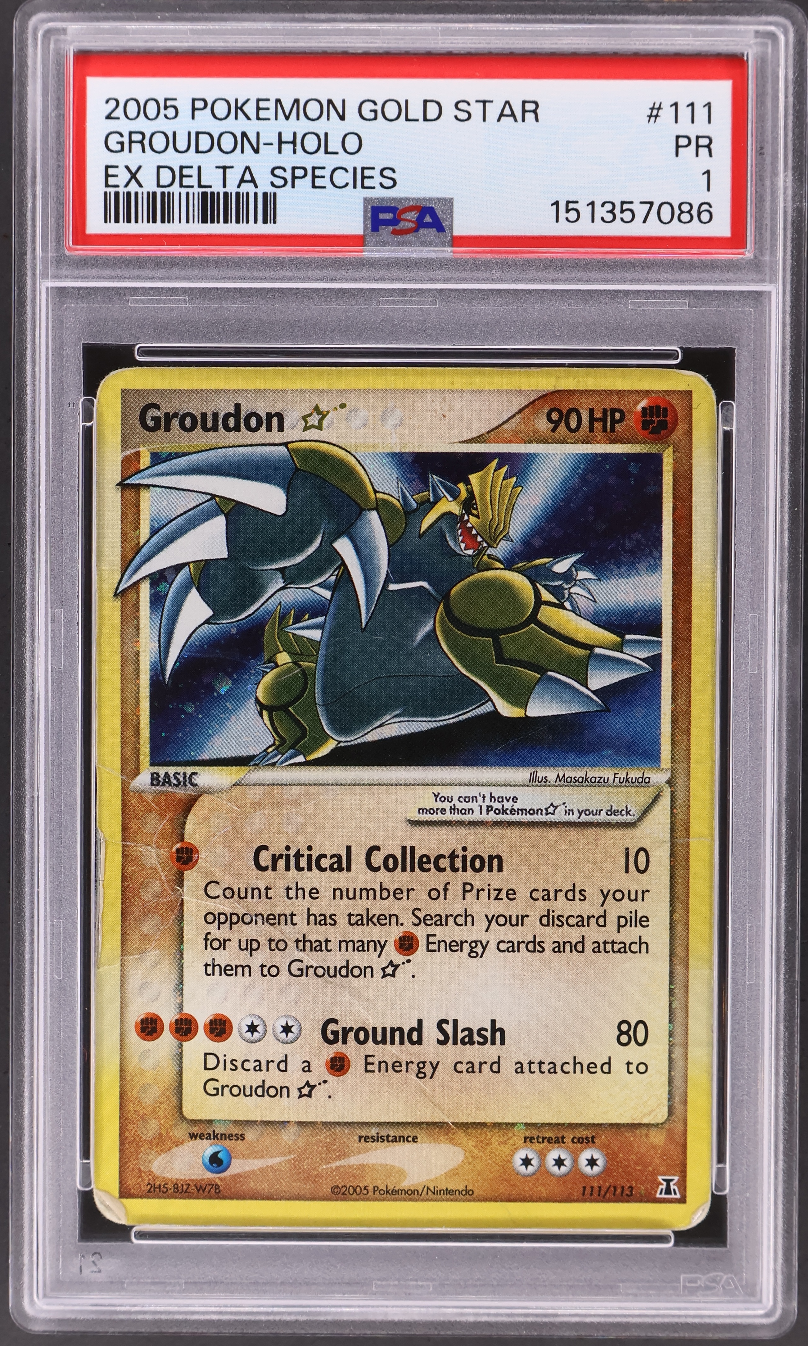 Groudon-Holo [Gold Star]