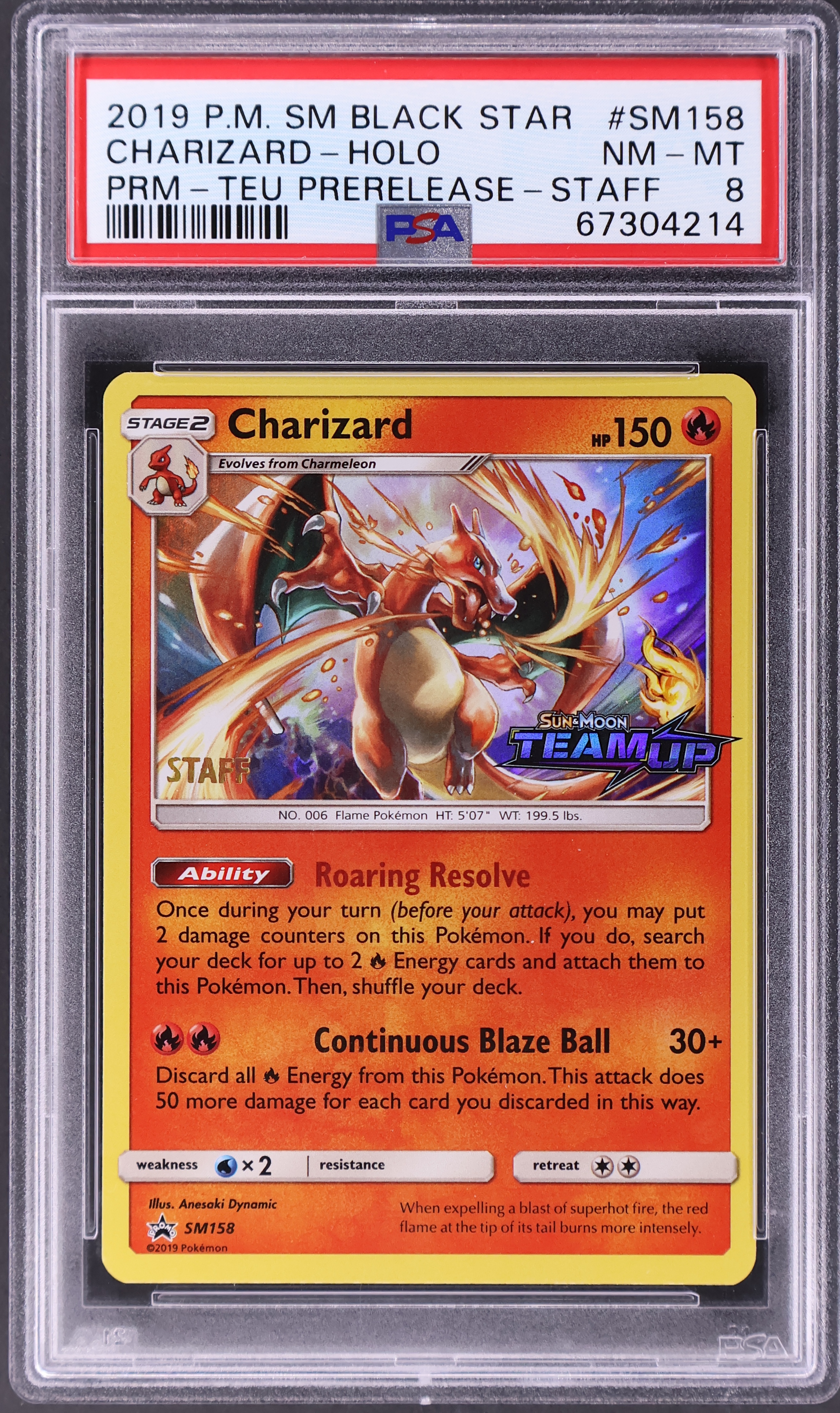 Charizard-Holo [Team up Prerelease-Staff]
