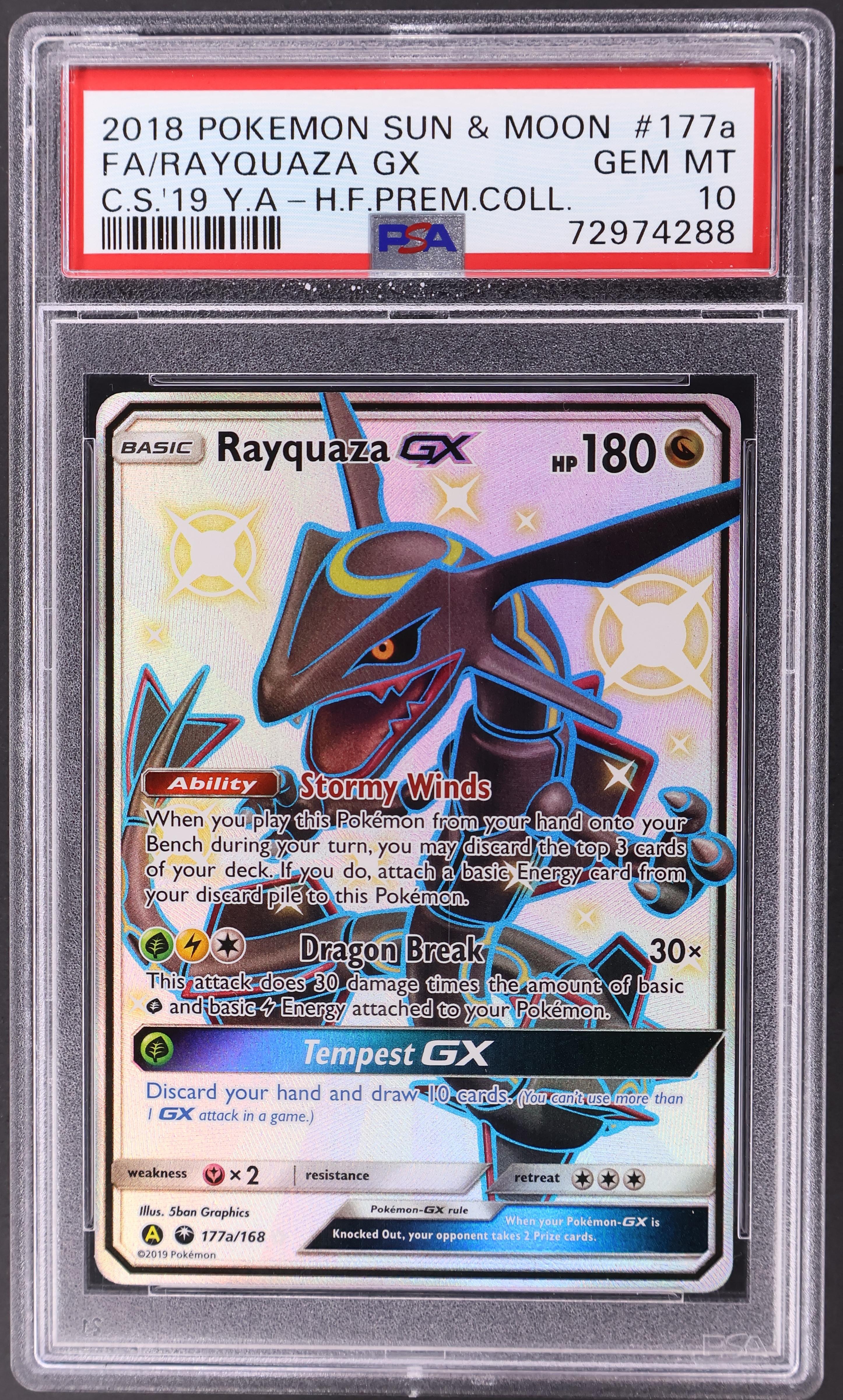 Full Art / Rayquaza Gx [2019 Yellow a Hidden Fates Premium Collection]