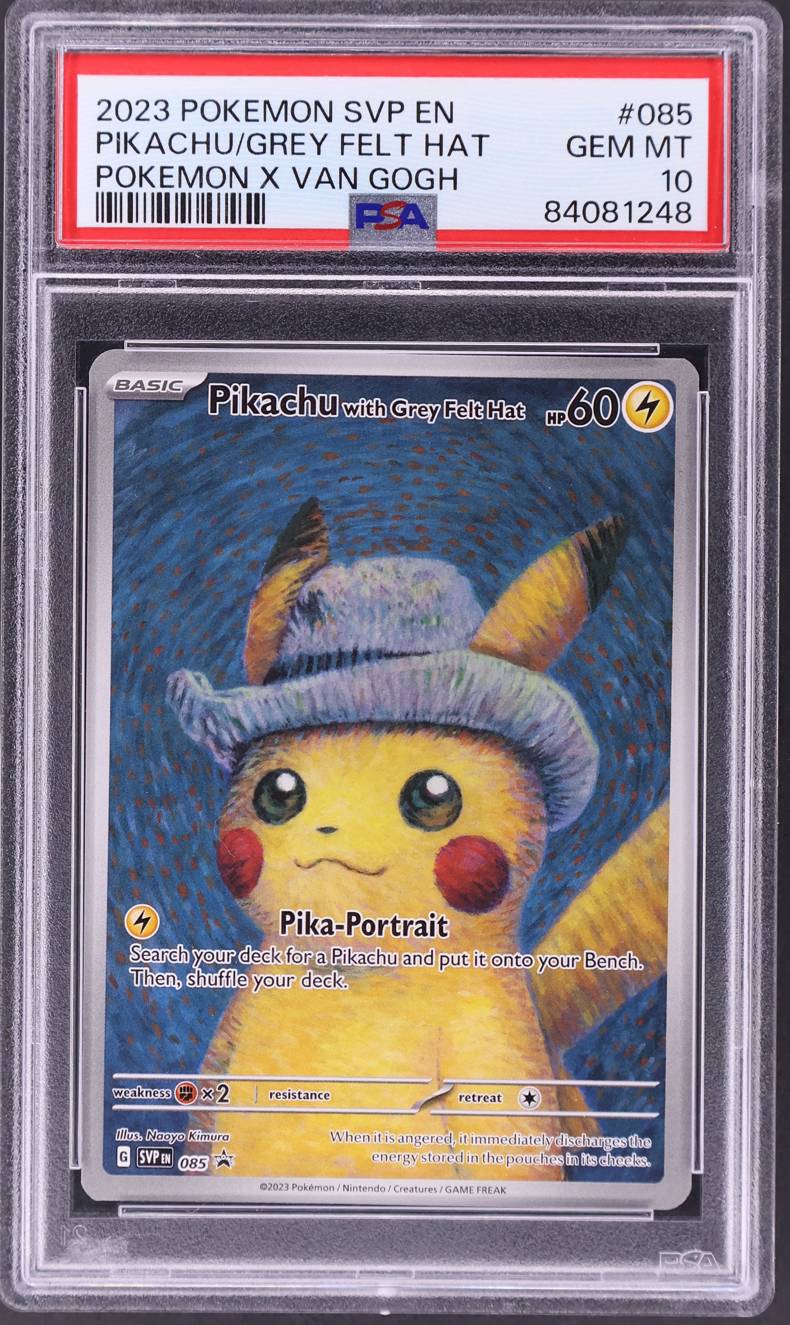 Pikachu with Grey Felt Hat [Pokemon X Van Gogh]