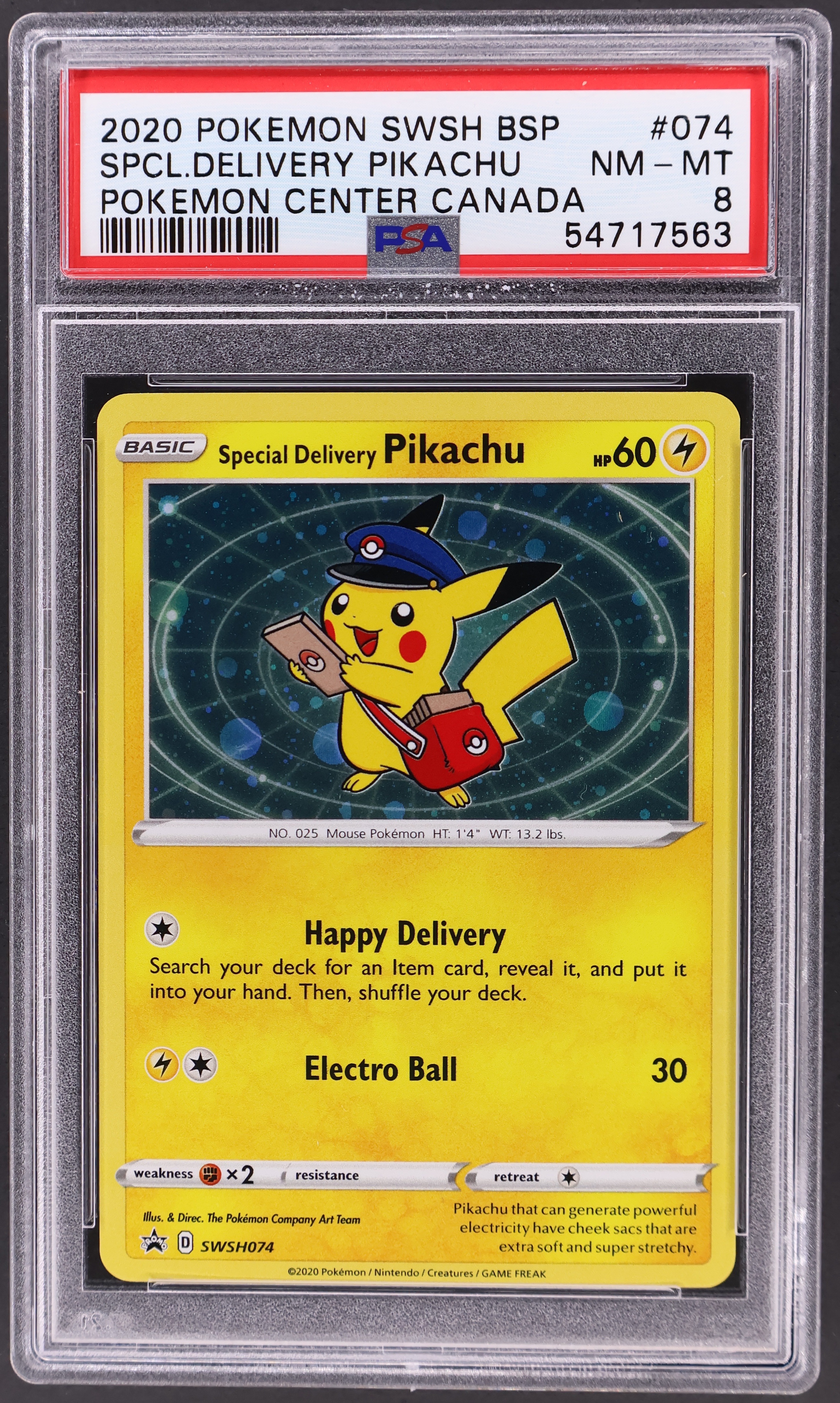 Special Delivery Pikachu-Holo [Pokemon Center Canada]