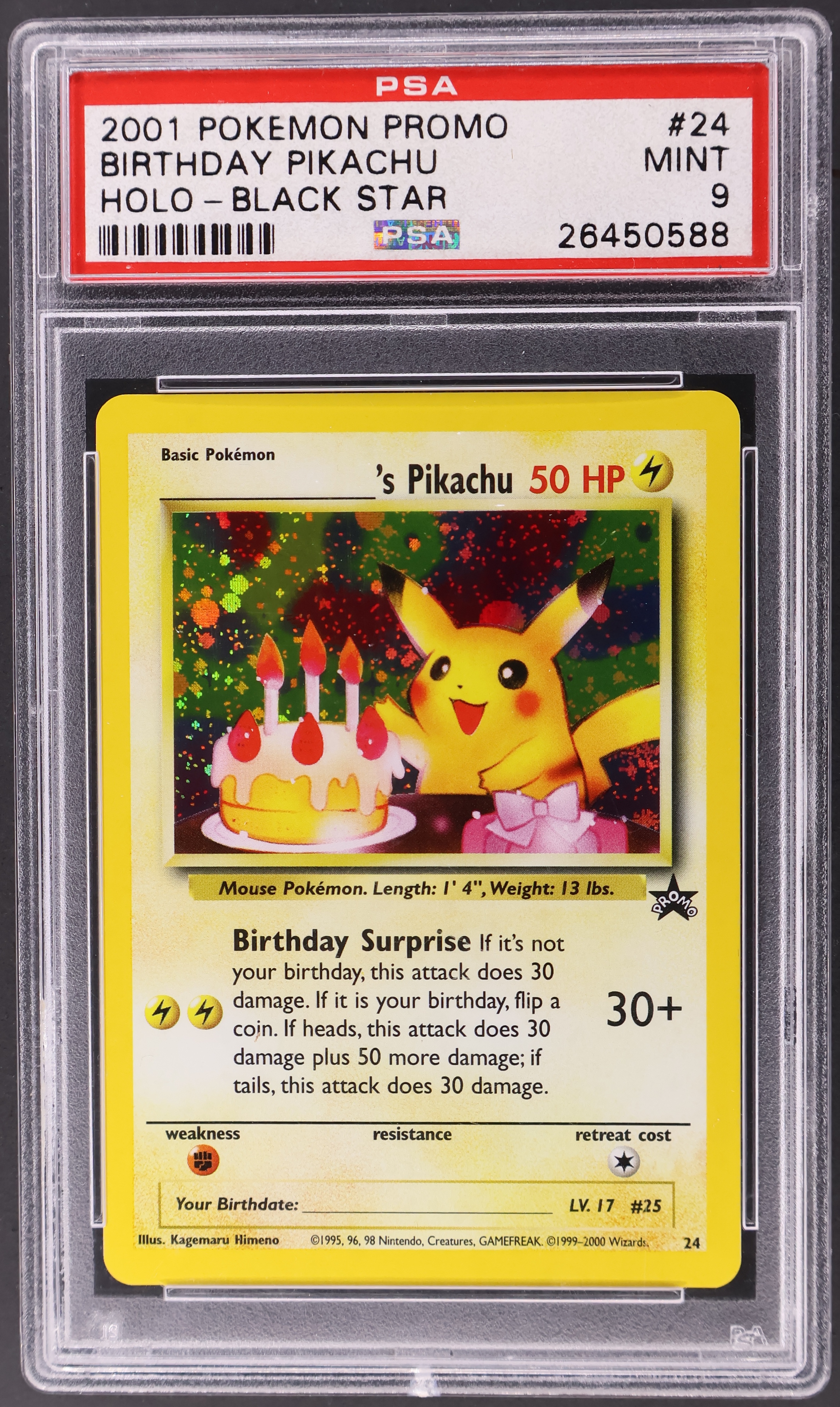 Birthday Pikachu-Holo