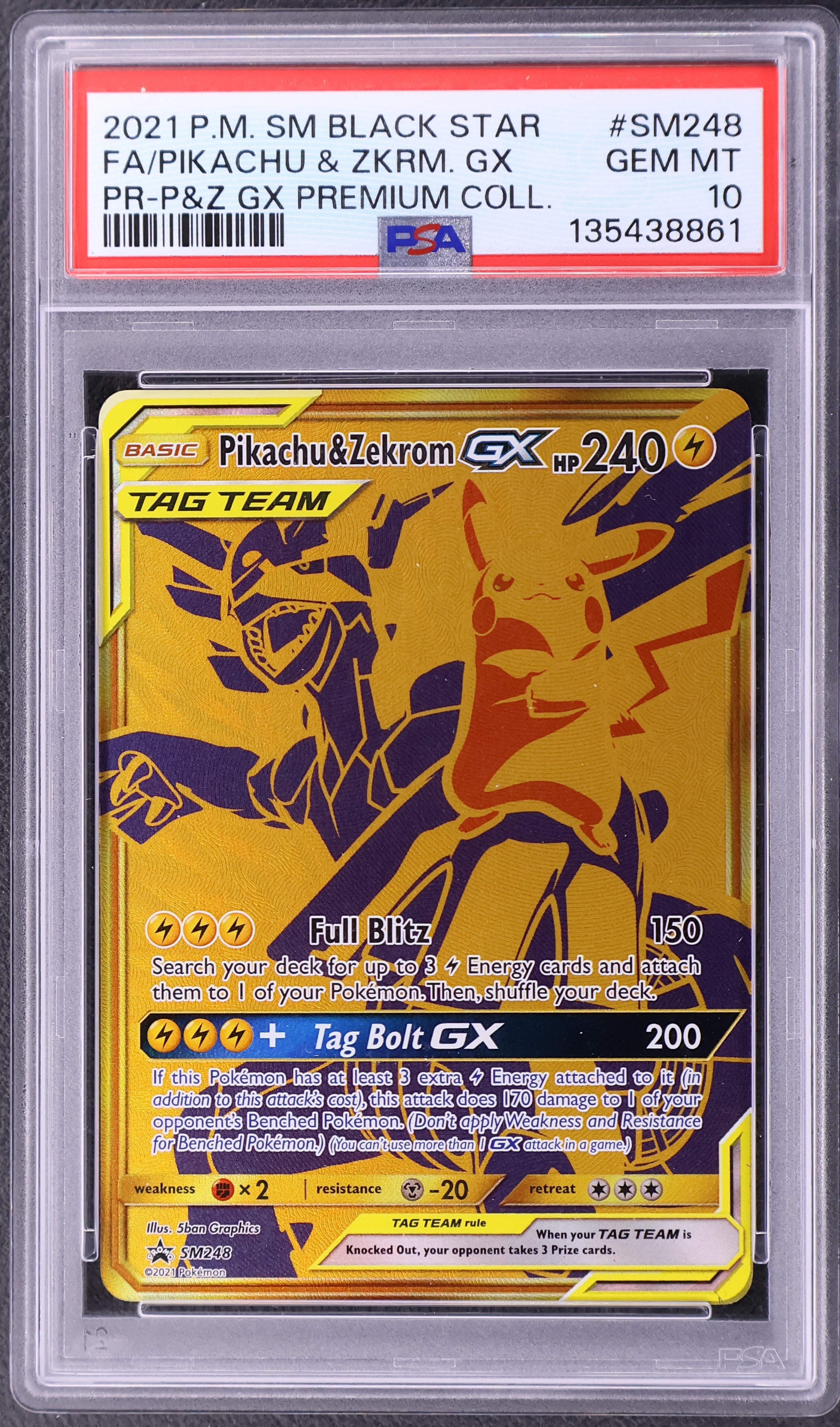 Full Art / Pikachu & Zekrom Gx [Pikachu & Zekrom Gx Premium Collection]