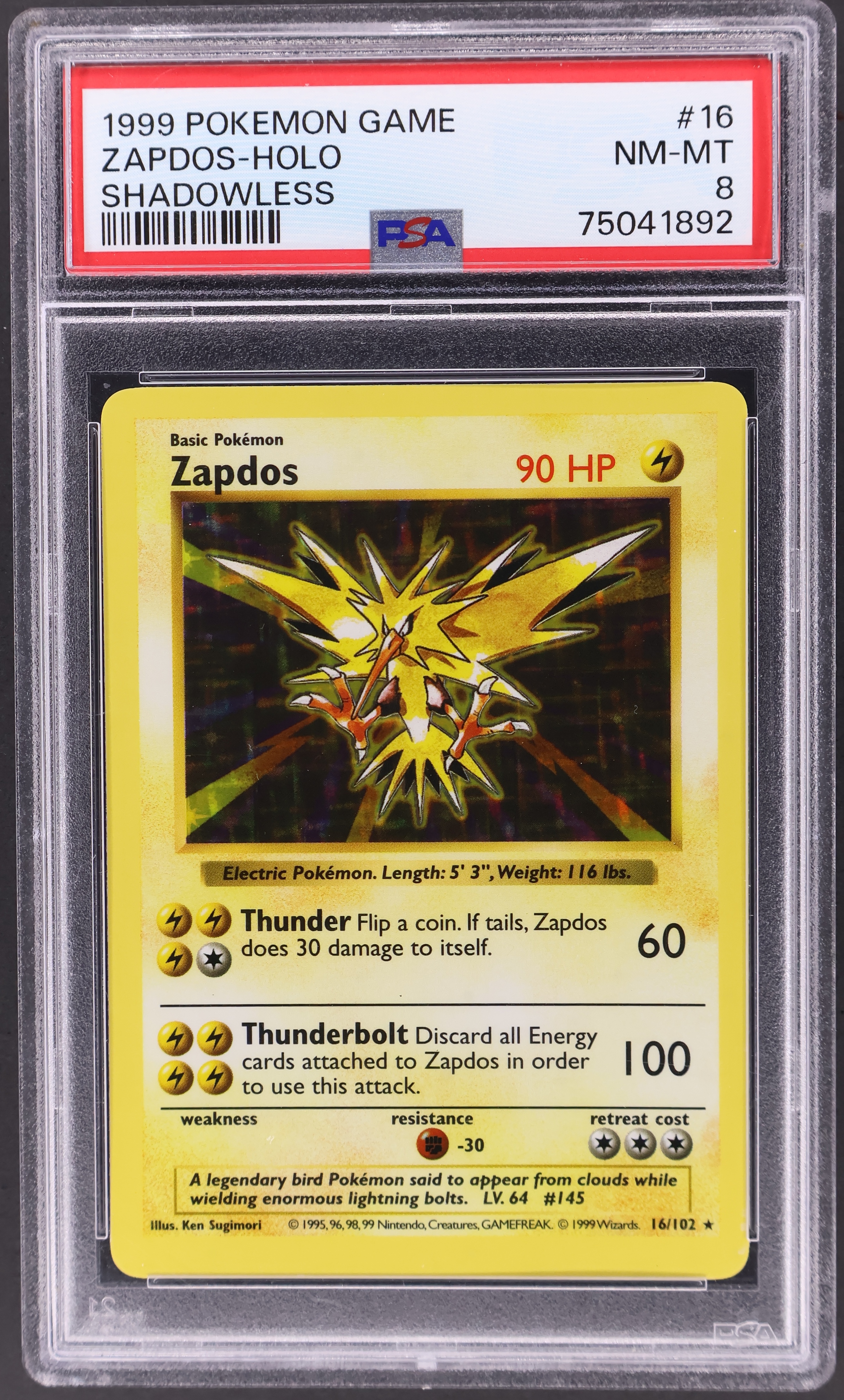 Zapdos-Holo [Shadowless]