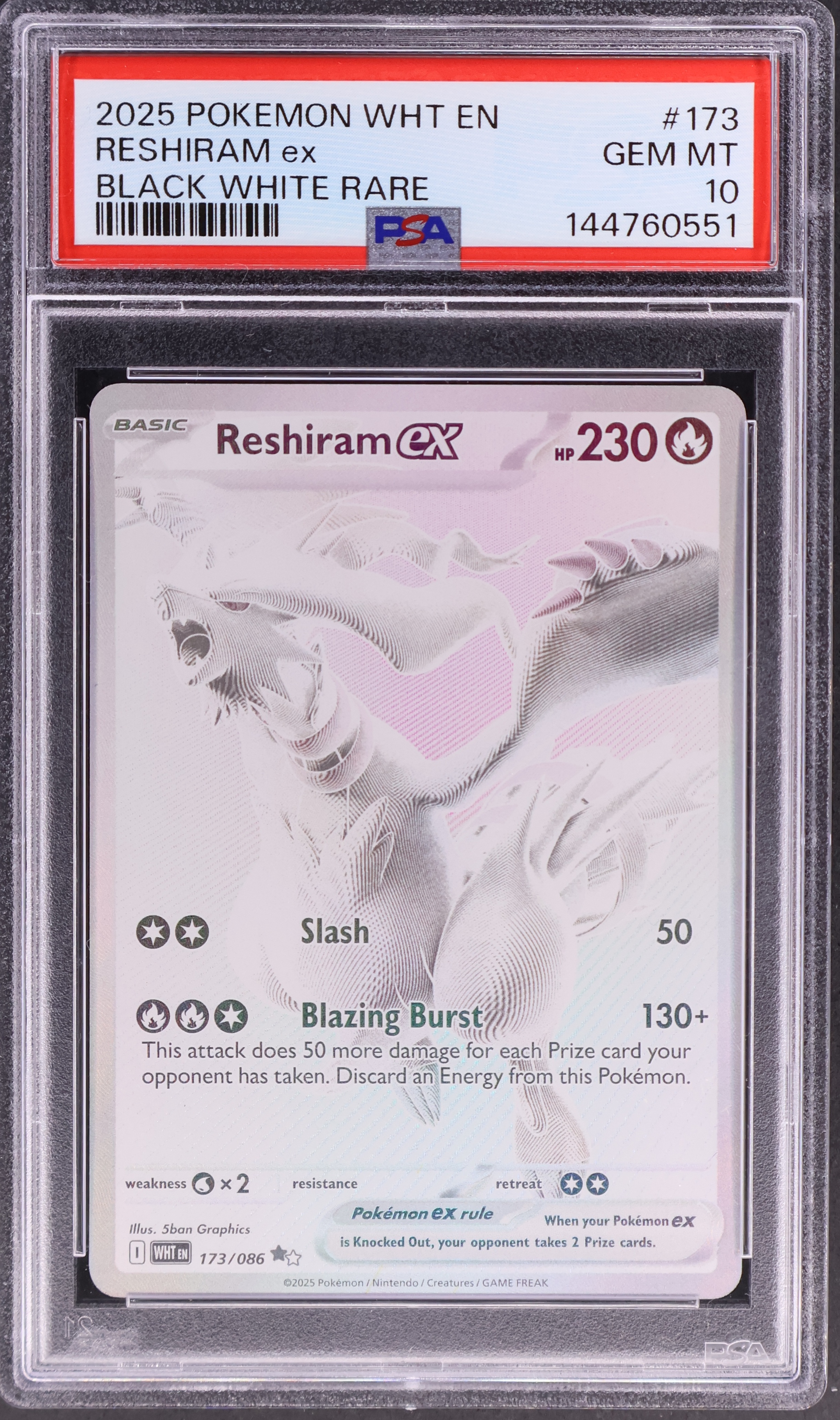 Reshiram Ex [Black White Rare]