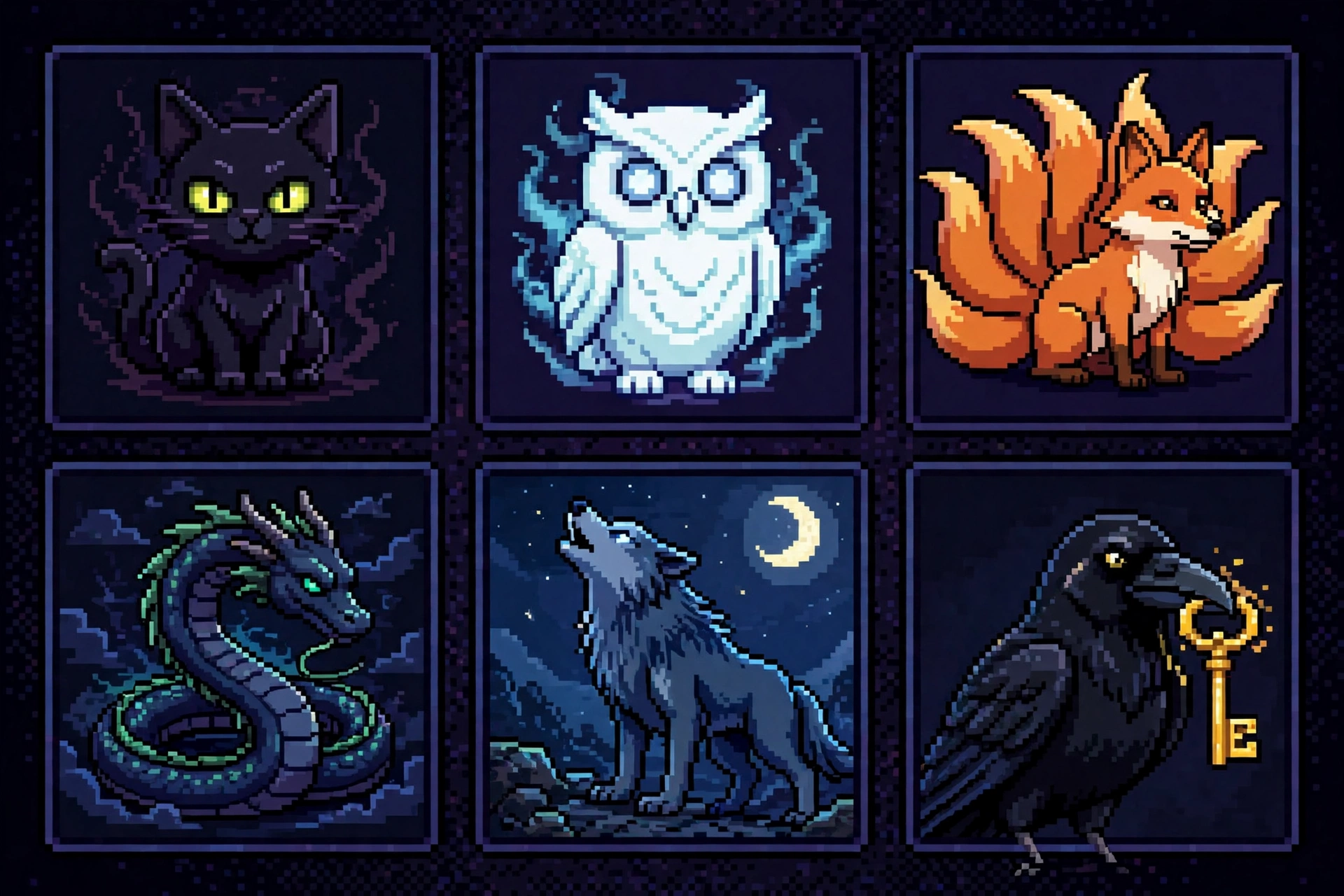 Pixel Beasts preview: six 16-bit pixel urban legend animals